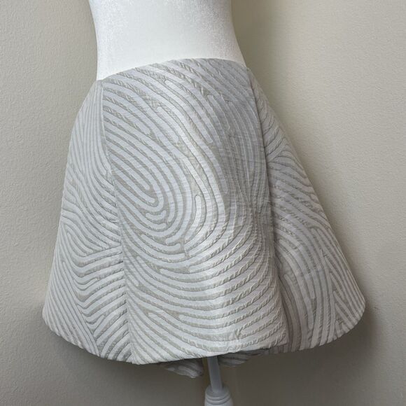 Opening Ceremony Light Grey Dimension  Cascade Fingerprint Skirt Party-4 - Picture 12 of 13